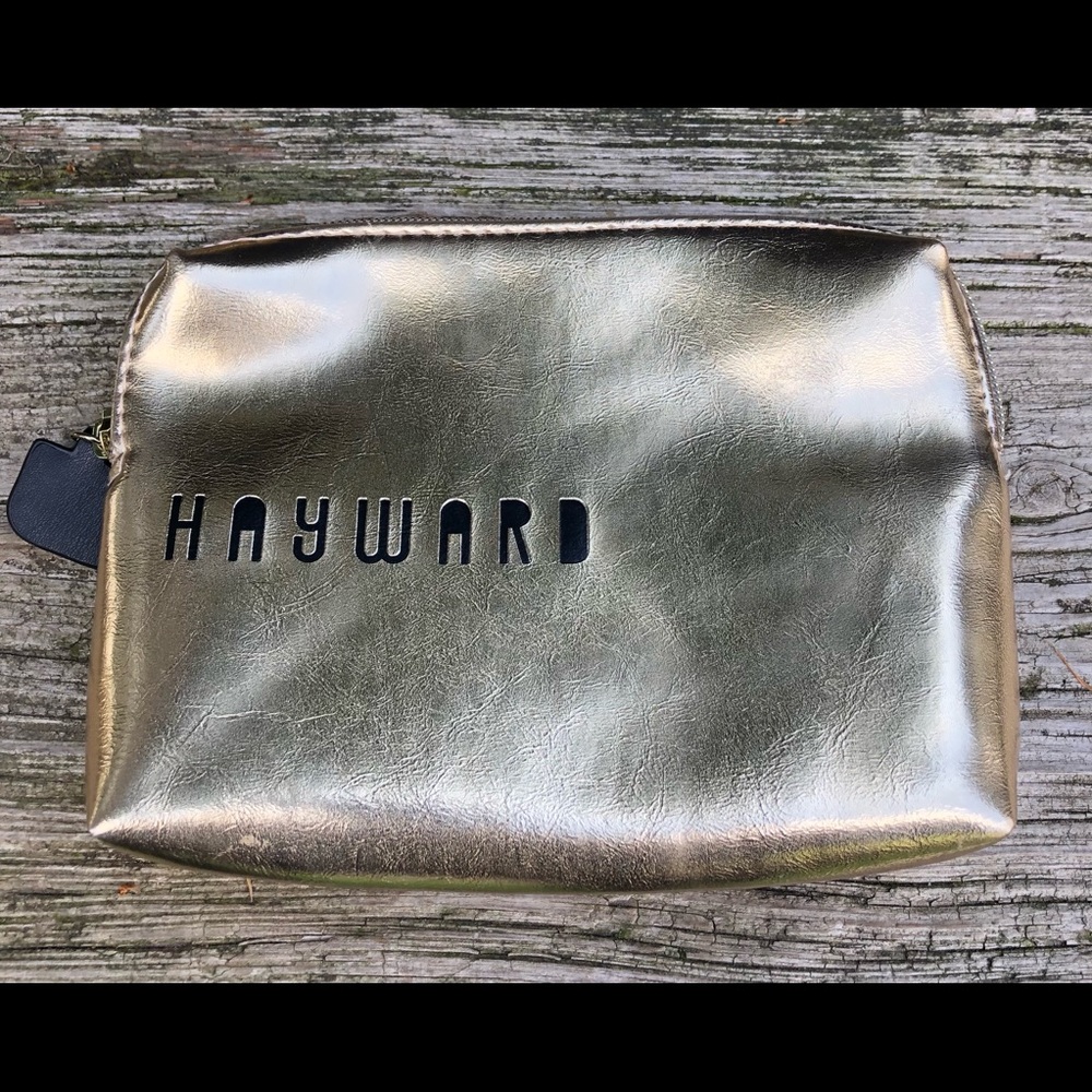 Hayward Gold Metallic Makeup Bag,Size approx-7”x5”